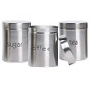 Misc Stainless Steel 3-Piece Canister Set Silver