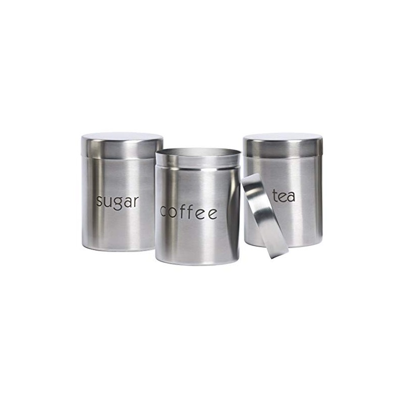 Misc Stainless Steel 3-Piece Canister Set Silver