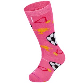 Kids Socks Knee High Uniform Sports Soccer Socks Stripes Tube Socks for Child Boys Girls 1 pack Z Soccer Pink