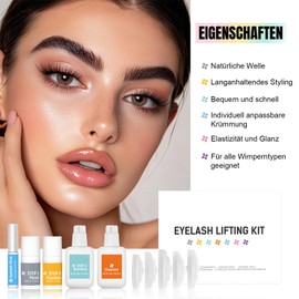 Wimpernlifting Set, Semi-Permanenter Lash Lifting Set, Hypoallergen Und Reizfrei, 8 Wochen Natürlicher Schwung, Einfach Zu Benutzen Wiederverwendbar Wimpern Lifting Set
