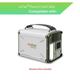 eeTao 3 Prong AC Power Cord Plug Lead Charger Compatible with EHOM EP350-2 EP3502 Portable Power Station 299Wh 350W Charging Cable Power Supply 110V-240V