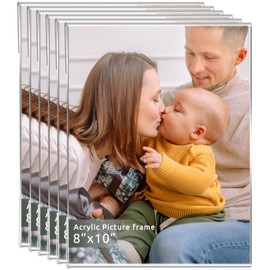 Photo Frame 8x10 Photo Frames Wall Mounting Clear Picture Frames for Home,Acrylic Picture Frames 8x10,for Home School office,-Vertical,Set of 6