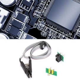 IC Test Clips Socket Adpter, Flash Chip IC Test Clip Adapter, SOIC8 SOP8 Flash Chip IC Test Clip Ch341a Clip SOIC8 SOP8 Flash Chip with Cable Programming Socket Adapter Board