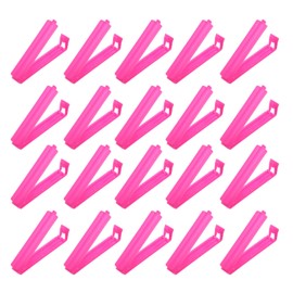 PATIKIL Sealing Clips 3.5 Inch, 20 Pack Reusable Plastic Bag Clamp Sealer for Home Kitchen Food Storage, Rose Red