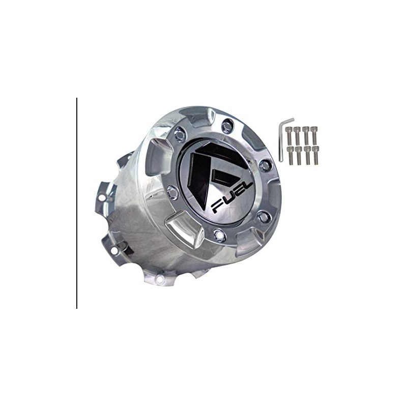 2 Pack - 1003-38 Fuel Dually Wheels Center Cap Chrome