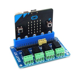 sb components Relay Bit - 4 Channel 3V Relay Board for bbc micro:bit devices controlling low and medium current/voltage