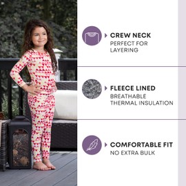 Rocky Thermal Underwear Kids Girls Thermal Underwear Set Long Johns kid Thermals Kid Base Layer kids thermals top bottom set, White Plaid, Large, Standard-185 GSM, THERMALS SET