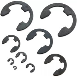 NEIKO 300 PCS E-Clip Assortment Set 9 SAE Sizes Heat Treated External Retaining Clips