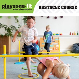 B4 Adventure Playzone-fit Obstacle Course Race Set - Perfect for Indoor & Outdoor Active Play Every Day, Easy Setup & Endless Course Layouts