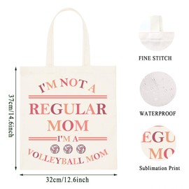 WCGXKO Volleyball Gift Volleyball Lover Gift Volleyball Player Volleyball Mom Shopping Bag Tote Bag (REGULAR VOLLEYBALL tote)