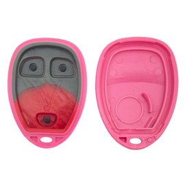 Pink Key Fob Case Shell Fit for Chevy Silverado 1500 2500 Tahoe Suburban Avalanche Equinox GMC Sierra Acadia Yukon XL Express Traverse Keyless Entry Remote Cover (3 Buttons A)