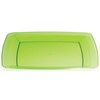 Creative Converting 8 Count Plastic Square Dinner Plates, Translucent Green