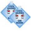 Cool Dudes Baby on Board Sign for Car Twin Pack