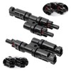 URAQT Solar Panel Connector, 1 Pair 2 to 1 T