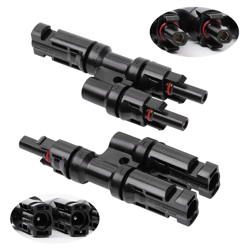 URAQT Solar Panel Connector, 1 Pair 2 to 1 T
