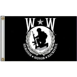 Moon 2x3 Wounded Warrior Soldier Veteran Flag 2x3 Heroism Honor Sacrifice Banner - Vivid Color and UV Fade Resistant - Prime Outside Garden Home Decor
