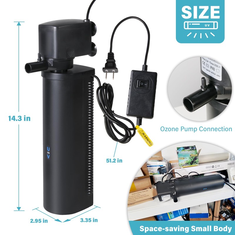 TARARIUM 600GPH Cold Plunge Filter Small Pool Filter for Up