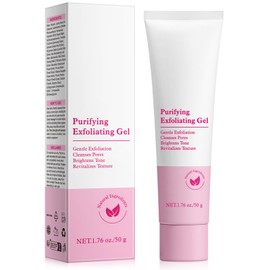 Purifying Exfoliating Gel,Natural Face Facial Exfoliator Cleanser,Gentle Exfoliating Gel for Face & Body,Deep Cleansing & Moisturizing Skin, For All Skin Types -1.76 Fl Oz