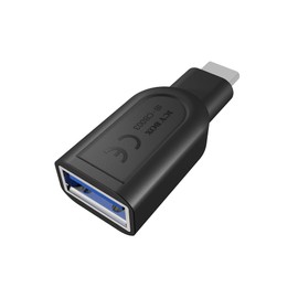 ICY BOX USB-C Adapter (USB 3.0 A Buchse zu USB-C 3.0 Stecker), Plug & Play, Bis zu 5 Gbit/s, schwarz