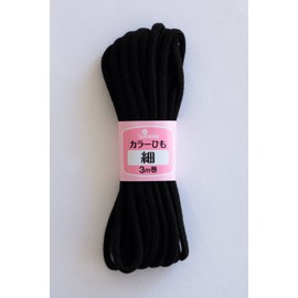 Clover カラーひも 細 3m巻 黒 26-143