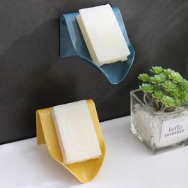 Automatic draining bathroom soap box soap box soap holder Soap dish yellow 8ea