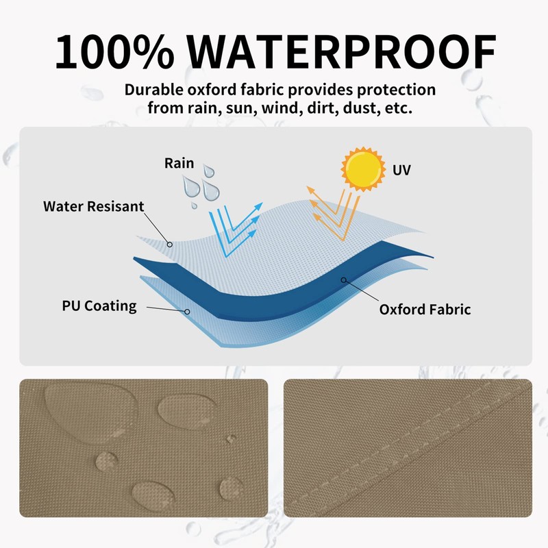 Easy-Going Patio Heater Cover with Zipper and Storage Bag, Waterproof