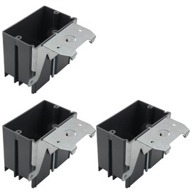 YQSIYU Adjustable Electrical Boxes Single Gang, 21 Cubic-inches Wall Outlet Box Gray for Home Improvement, ETL Listed, AWG Standard (3 Packs)