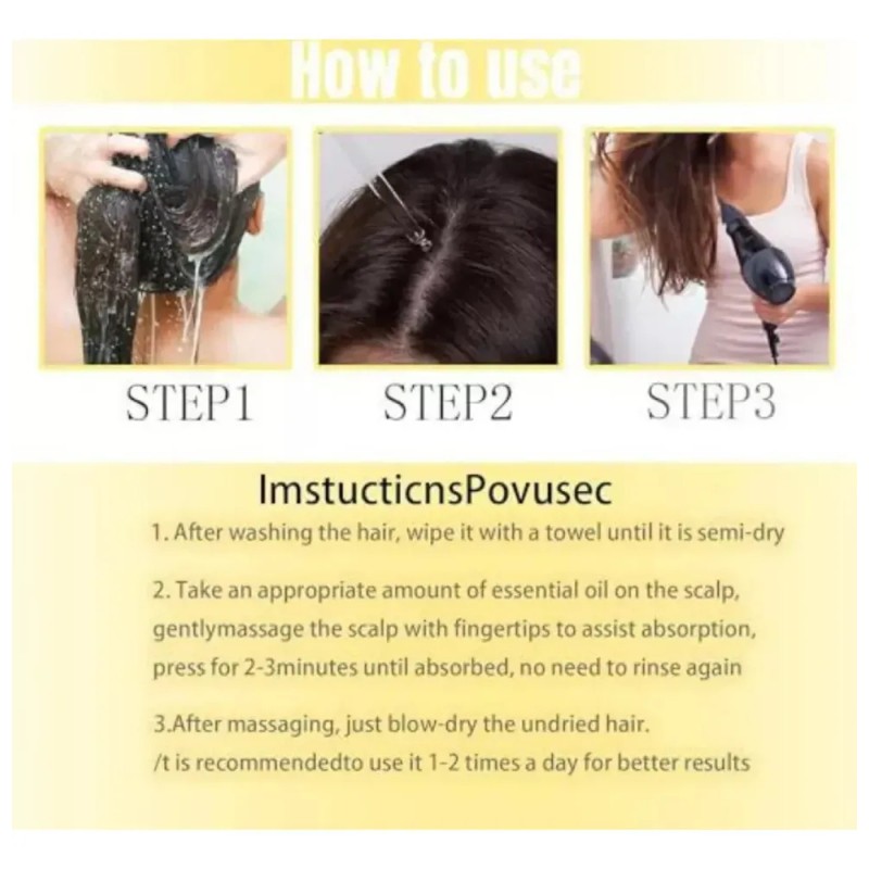 Aceite Esencial Para El Cuidado Del Cabello Con Plantas De