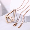 Oidea Ring Holder Necklace: Rosegold Dainty Stainless Steel Mountain Necklace