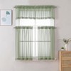 Chyhomenyc Sheer Window Valance Curtains, 42x14 Inches 2PCS, Light Filtering