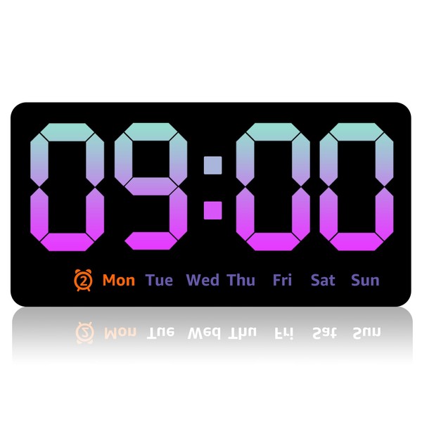 Digital Wall Clock 8.5 Inch Large Display LED Alarm Clock