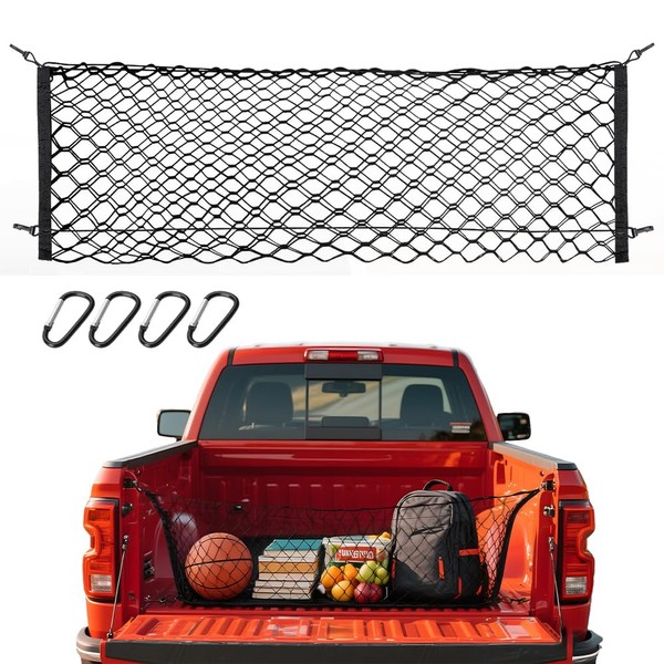 KARTONMOTOR Cargo Net for 2013-2025 Chevy Silverado & GMC Sierra,