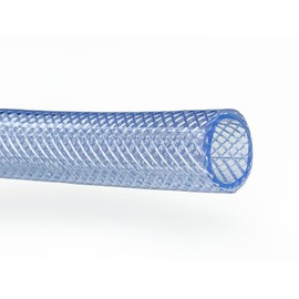 PEISONGFEI 3/4" OD - 25 Ft High Pressure Braided Clear PVC Vinyl Tubing Flexible Vinyl Hose