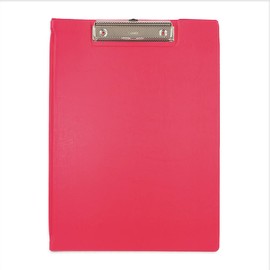 Bantex, Clipfolder A4, Spring Clip Mechanism , Clear Pocket for Storage, Retractable Hanging Hook, Durable PVC, Pink