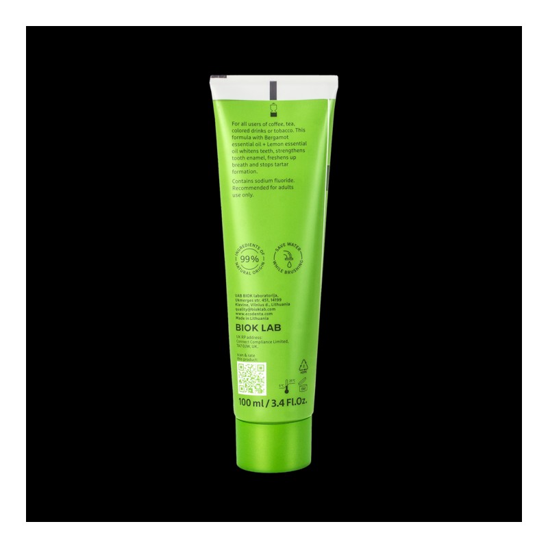 Ecodenta Whitening Toothpaste with Bergamot & Lemon - 100ml