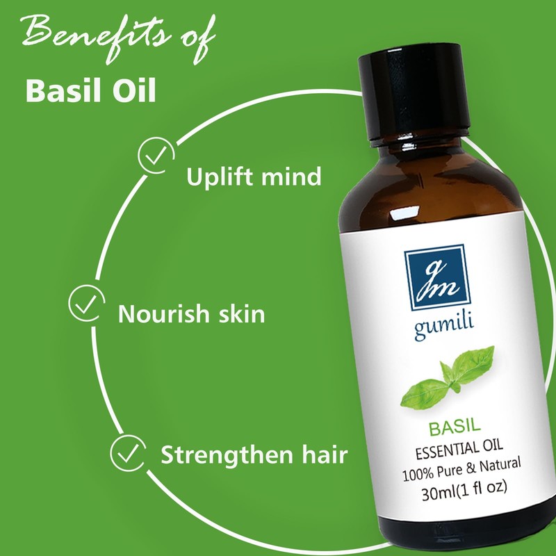 GM Gumili Basil Essential Oil 1 Oz – 100% Pure