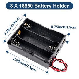 HTBMALL 18650 Battery Holder with Wire 3.7V 1 18650 Battery Holder, 7.4V 2 18650 Battery Holders, 11.1V 3 18650 Holders, 14.8V 4 18650-Holder Storge Box 2 for Each Type, Plastic Batteries Case, 8PCS