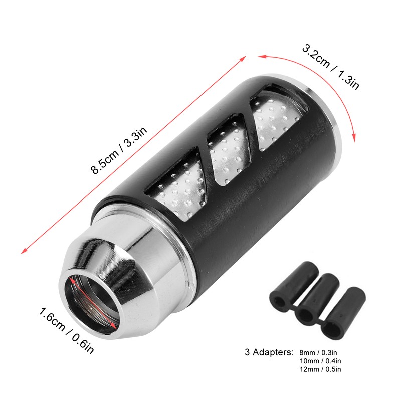Universal Gear Shifter Shift Knob Headball Aluminum Alloy with 3