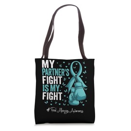 Teal Ribbon Partner Food Allergies Awareness Tote Bag