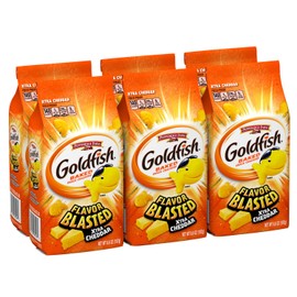 Goldfish Flavor Blasted Xtra Cheddar Crackers, 6.6 oz. Bag , Pack of 6