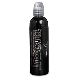 World Famous Tattoo Ink - Vegan Friendly Professional Tattooing Inks - Blackout, 8 Ounce