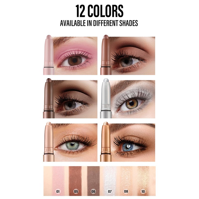 Kyannkara Eyeshadow stick Smooth Cream Shimmer Shadow Nude Matte Smoker