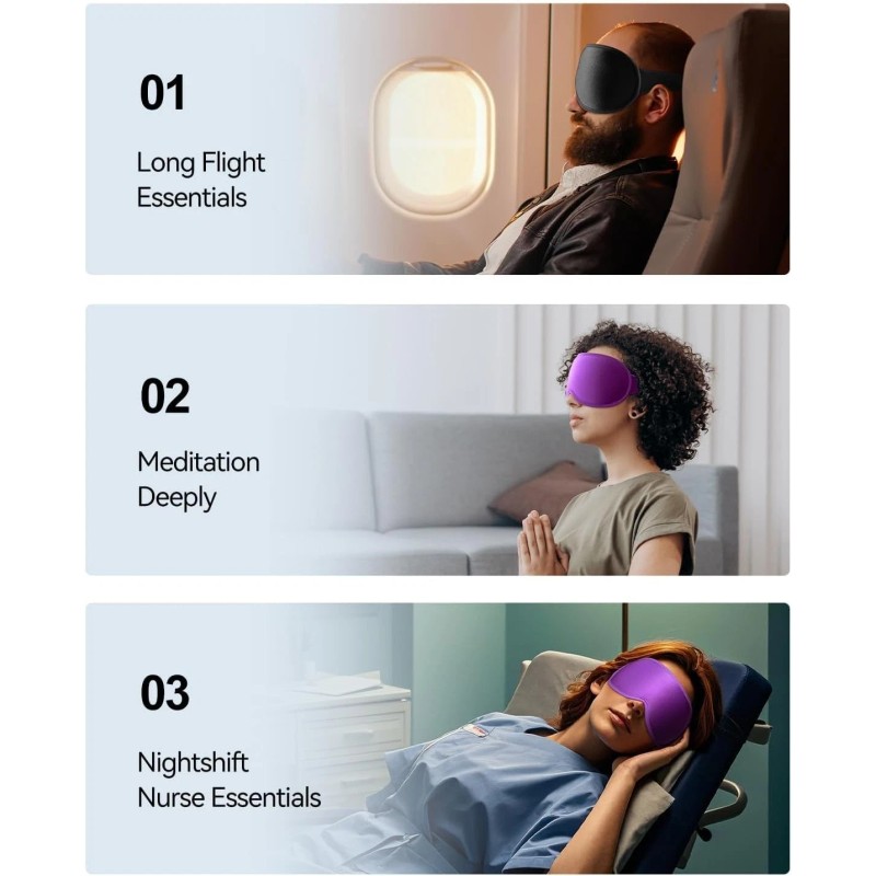 FACEMOON 3D Weighted Blackout Eye Mask for Sleeping - Zero