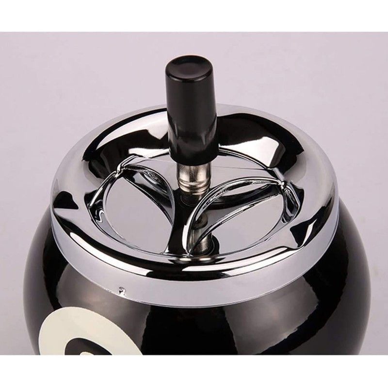 ProLeo Billiard Ball Ashtray Metal with Number 8 for Indoor