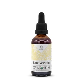 Blue Vervain USDA Organic Alcohol-Free Extract | Dietary Supplement, High-Potency Tincture | Natural Certified Organic Blue Vervain (Verbena Hastata) Dried Herb (2 oz)
