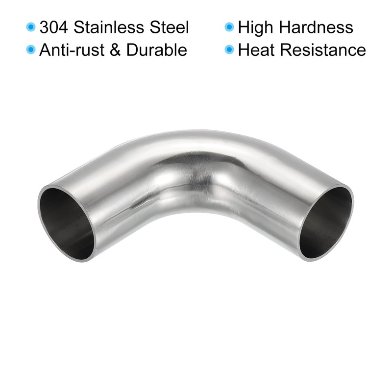 PATIKIL 2pcs 90 Degree Mandrel Bend Elbow 32mm OD Steel