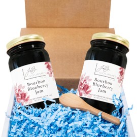 JoeB Gourmet Bourbon Blueberry Jam - 9oz 2-Pack, Bourbon Berry Jam, Mouthwatering Blueberry Bourbon Jam, Artisanally Crafted, Ideal for Charcuterie Jams and Spreads, Small Batch