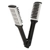 Hair Straightening Double Brush Comb Soft Bristles Prevent Static Heat
