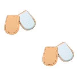 Healeved 2pcs Thickened Leather Latex Half Insoles Ball of Foot Cushions for Women Heels Comfortable Forefoot Pads Anti-slip Design Size s