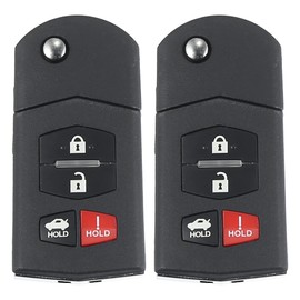 X AUTOHAUX 2pcs 315MHz BGBX1T478SKE125-01 Replacement Keyless Entry Remote Car Key Fob for Mazda 3 Seden 10-13 for Mazda 6 10-13 MX-5 Miata 06-15 Chip 63 80 4 Button